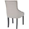 vidaXL Dining Chairs Set of 4 Cream Grey Polyester Standard Tough