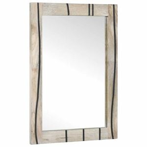 vidaXL Bathroom Mirror with Mirror Brown 27.56 x 19.69 x 0.98 in
