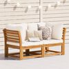 vidaXL Garden Lounge Set Cream white Solid acacia wood, 100% polyester