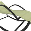vidaXL Rocking Sun Lounger Cream Steel and Textilene