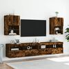 vidaXL TV Cabinet Smoked Oak Engineered Wood Compact TV Cabinet