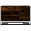vidaXL Shoe Bench Smoked oak, black Engineered wood, metal Medium