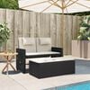 vidaXL Garden Bench Black and Cream White