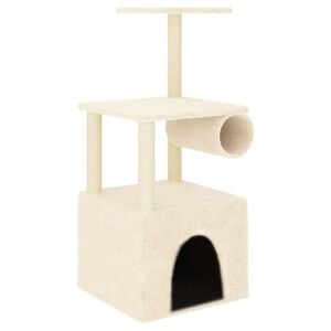vidaXL Cat Tree Cream Engineered wood Medium Modern Cat Tree Other