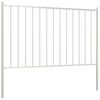 vidaXL Fence Panel with Posts Powder-coated Steel 5.9 ft x 4.1 ft White