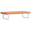 vidaXL Basin Shelf Beech wood and white Solid beech wood and steel Medium