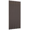 vidaXL Roof Panels 36 pcs Galvanized Steel Brown 31.5"x14.2"