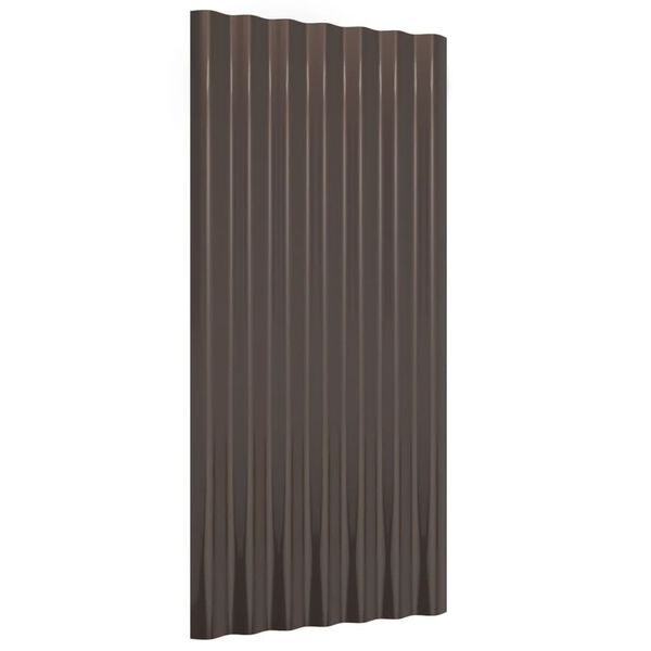 vidaXL Roof Panels 36 pcs Galvanized Steel Brown 31.5"x14.2"