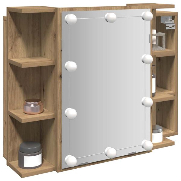 vidaXL Mirror Cabinet Artisan Oak Engineered wood, acrylic Medium