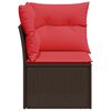 vidaXL Garden Sofa with Cushion Brown 62 x 62 x 69 cm poly rattan