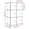 vidaXL Storage Cabinet Pink Polypropylene 6 Cubes Modular
