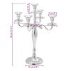vidaXL Candle Holder Silver 29 x 29 x 40 cm Aluminium