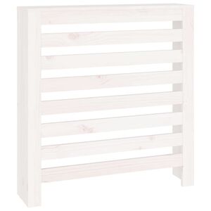 vidaXL Radiator Cover White 31.3x7.5x33.1" Solid Wood Pine