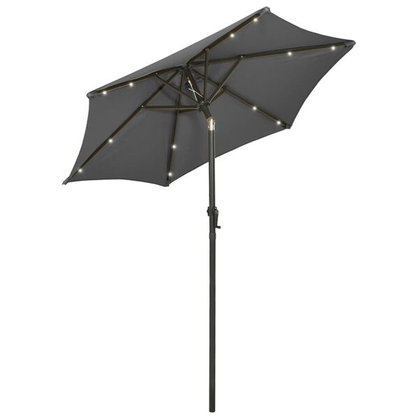 vidaXL Garden Parasol Anthracite and Dark Grey Polyester, Aluminum Medium