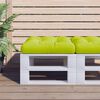 vidaXL Pallet Cushion Bright Green Polyester 23.6 x 23.6 x 4.7 in