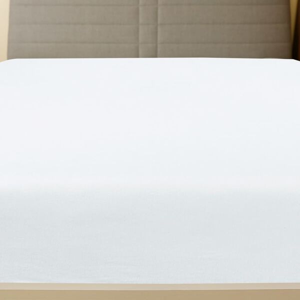 vidaXL Jersey Fitted Sheet Set of 2 White 100% Cotton 35 x 78 in