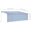 vidaXL Retractable Awning Blue and White