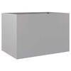 vidaXL Planter Silver Galvanized Steel Medium Decorative Inlays