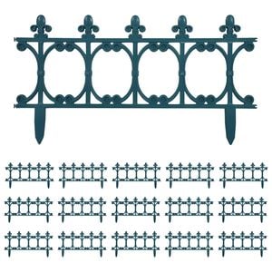 vidaXL Lawn Edgings 16 pcs Green 393.7" PP