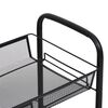 vidaXL 5-Tier Kitchen Trolley Black 18.1"x10.2"x41.3" Iron