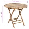 vidaXL Outdoor Dining Set Natural Bamboo Bamboo Medium Foldable