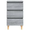 vidaXL Bed Cabinet Set of 2 Grey Sonoma