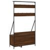 vidaXL Clothes Rack Brown Oak Engineered wood, metal Compact