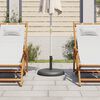 vidaXL Parasol Base Dark grey Plastic, concrete, Iron tube 55.1 lb