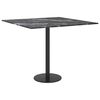 vidaXL Table Top Black with Marble Design Tempered Glass Medium Durable