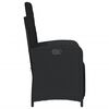 vidaXL Reclining Patio Chair with Footrest Black Poly Rattan