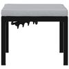 vidaXL Garden Stool Black Powder-Coated Steel Standard