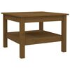 vidaXL Coffee Table Honey brown Solid pine wood 21.7x21.7x15.7 in