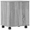 vidaXL Printer Stand with Wheels Gray Sonoma 16.1"x12.6"x18.9"