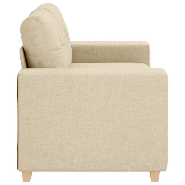 vidaXL Sofa Cream 62.99 x 30.31 x 32.28 in Fabric