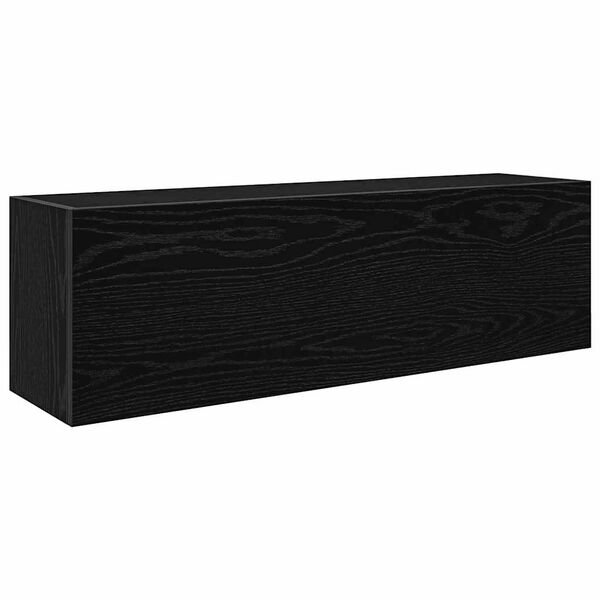 vidaXL Bathroom Wall Cabinet Black Engineered Wood Bathroom Wall Cabinet