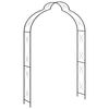 vidaXL Garden Arch Black Powder-coated iron Large Decorative Inlays
