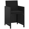 vidaXL Garden Dining Set Black