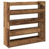 vidaXL Shoe Rack Old Wood Engineered Wood Compact Shoe Rack