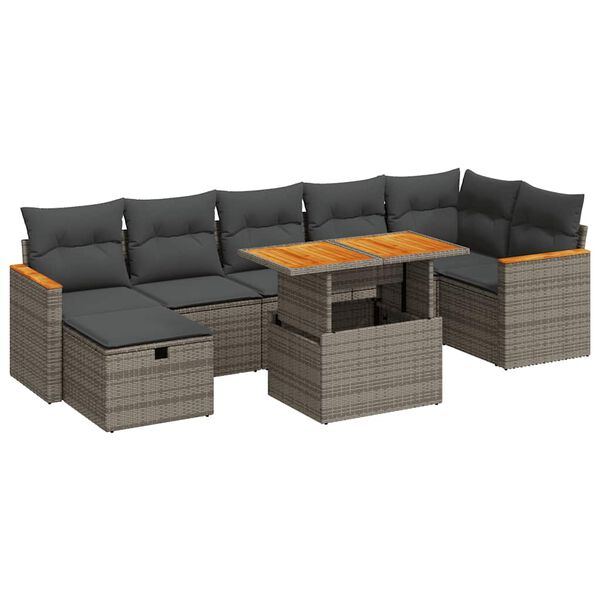 vidaXL Garden Sofa Set Grey