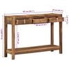 vidaXL Console Table Brown 107 x 33 x 76 cm Solid Reclaim wood