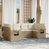 vidaXL Garden Sofa Set Beige, Cream White