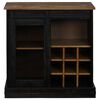vidaXL Sideboard Black Solid pine wood, metal Medium Sideboard