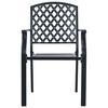 vidaXL Garden Chair Set Anthracite Powder-Coated Steel Medium Stackable