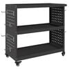 vidaXL Tool Trolley with Shelf Black 75 x 35 x 73 cm Cold-rolled Steel