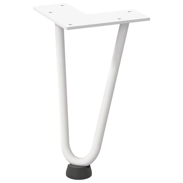 vidaXL Hairpin Table Leg White Solid powder-coated steel 7.9 in height