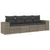 vidaXL Garden Sofa Set Grey PE Rattan Large Modular Garden Sofa Set