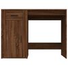 vidaXL Desk Brown Oak Engineered Wood Medium Computer Desk Rectangular
