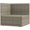 vidaXL Garden Lounge Set Grey PE Rattan, Powder-Coated Steel Modular
