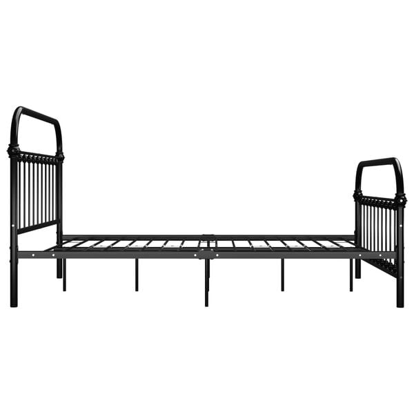 vidaXL Bed Frame Black Metal Double Heavy Duty Vintage