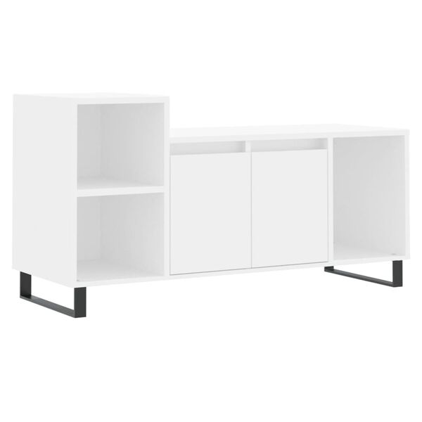 vidaXL TV Cabinet White Engineered wood TV Cabinet Rectangular